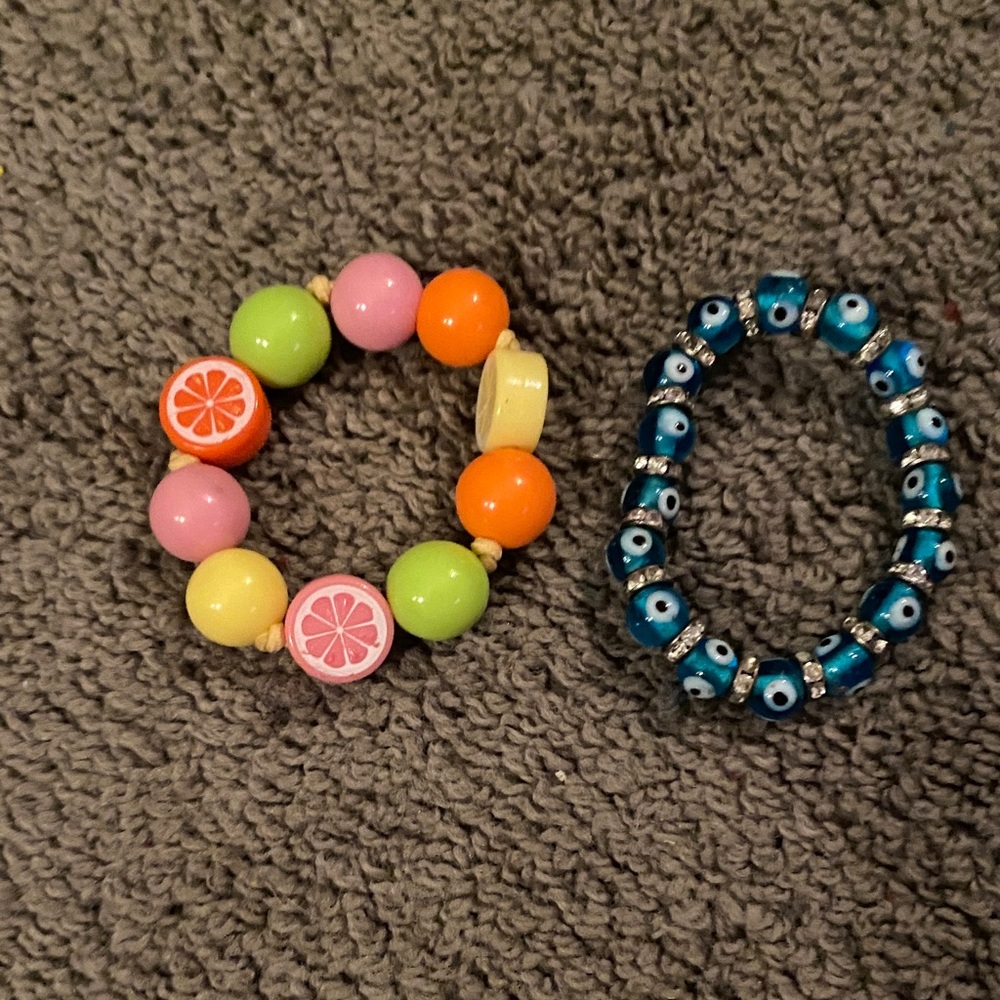 Colorful Beaded Kids Bracelets Set